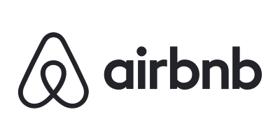 Airbnb logo featuring a stylized heart and the word "airbnb," representing digital services for travel and accommodations.