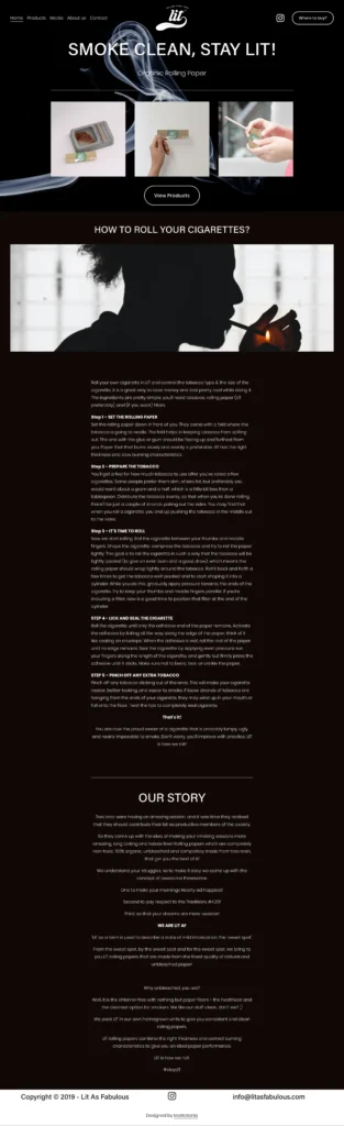 Image of a person demonstrating how to roll a cigarette using premium rolling papers, showcasing Lit Rolling Papers' products and lifestyle-focused branding.