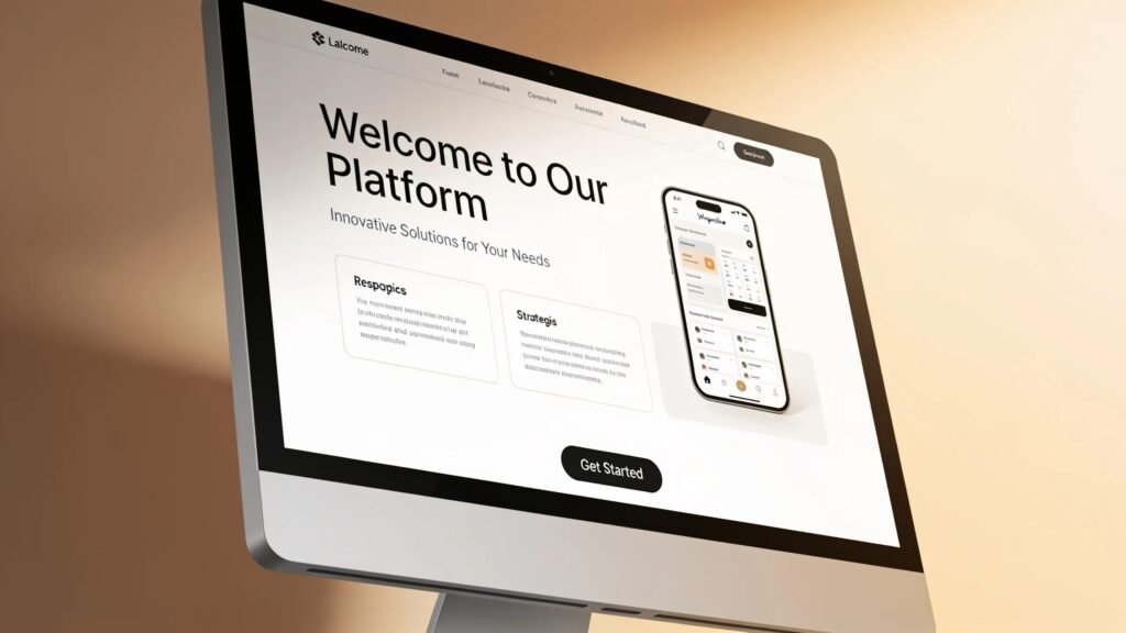 Detailed view of an optimized landing page showcasing effective design principles for conversions