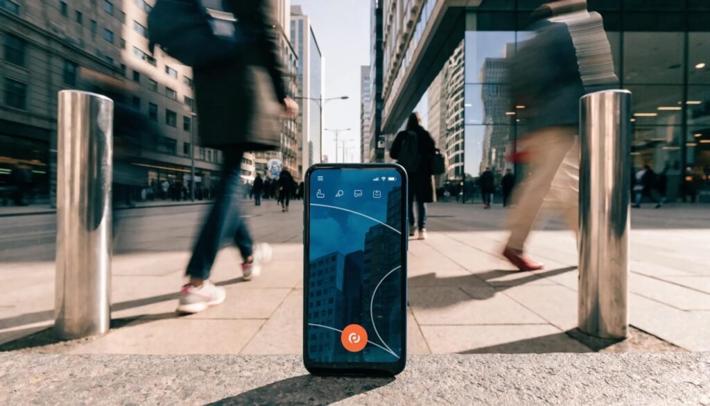 Optimized Android app interface on a smartphone showcasing performance and scalability